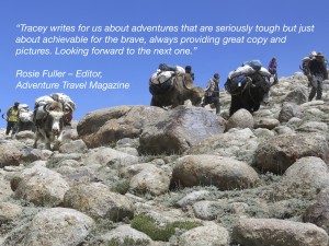 Testimonial Adventure Travel Magazine Tracey croke