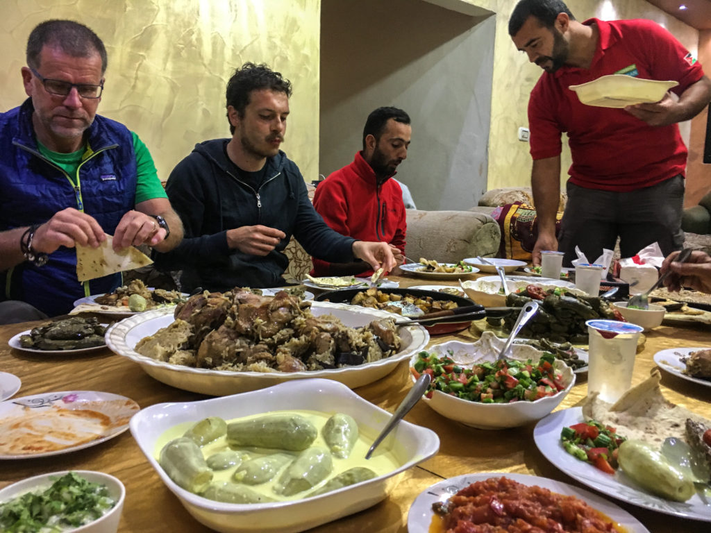 Homestay dinner on The Jordan Bike Trail